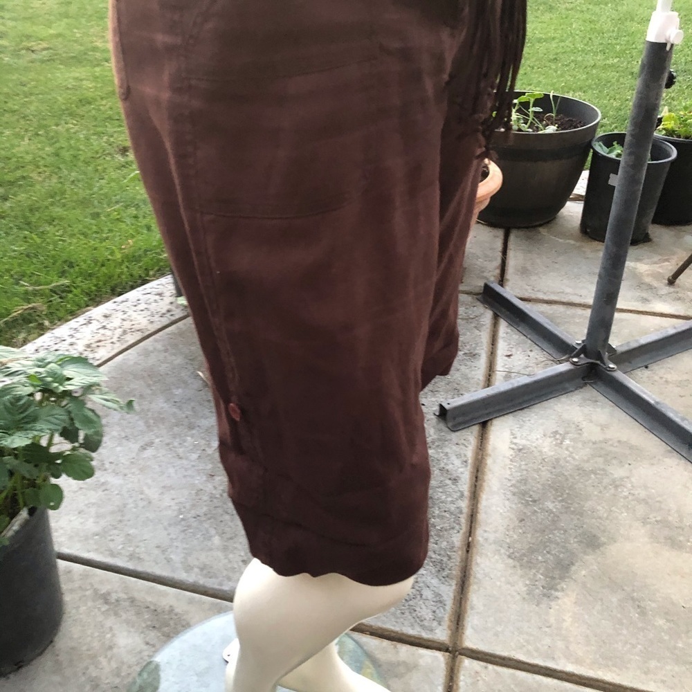 Linen Bermuda shorts with Crochet belt - Picture 10 of 12